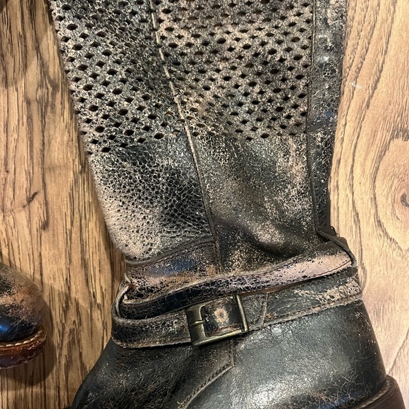 Bed Stu leather zip Boots distressed Cobbler Series-size 6.5 - Picture 2 of 6